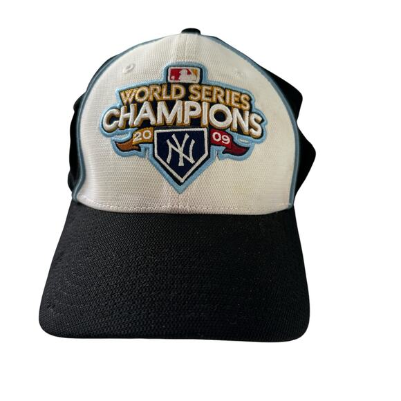 York Yankees 2009 World Series Champions Ball Cap Era Osfm Stretch Fit Y2K - Picture 1 of 5